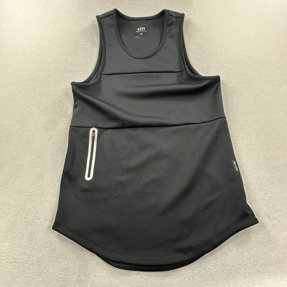 ASRV Shirt Mens Medium Black Heavy Duty Utiltiy Tech Tank Top Gym Fit DSG-0136